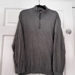 L.L. Bean Men's Zip-Up Gray Sweater